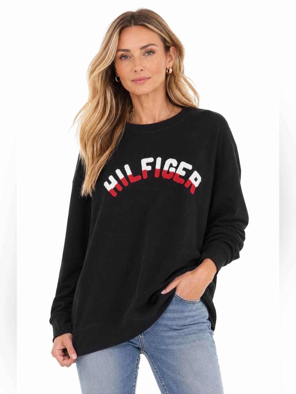 Tommy Hilfiger ($109) Varsity Logo Crewneck Top - PTP 24